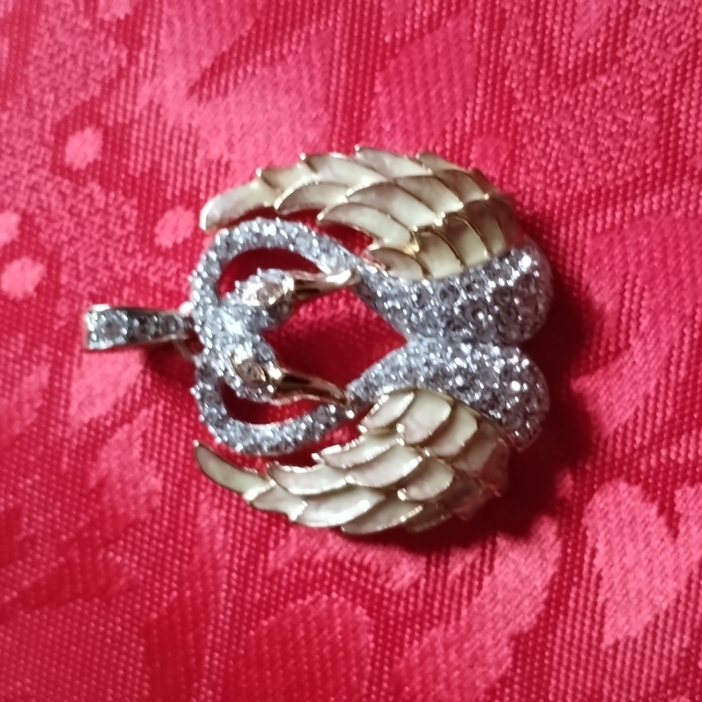 Nolan Miller Vintage Swan Brooch Pendant